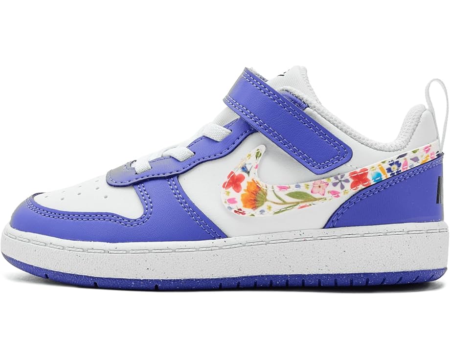 Детские кроссовки Nike Kids Court Borough Low Fl (Toddler), White/White/Sapphire/Black — фото 4