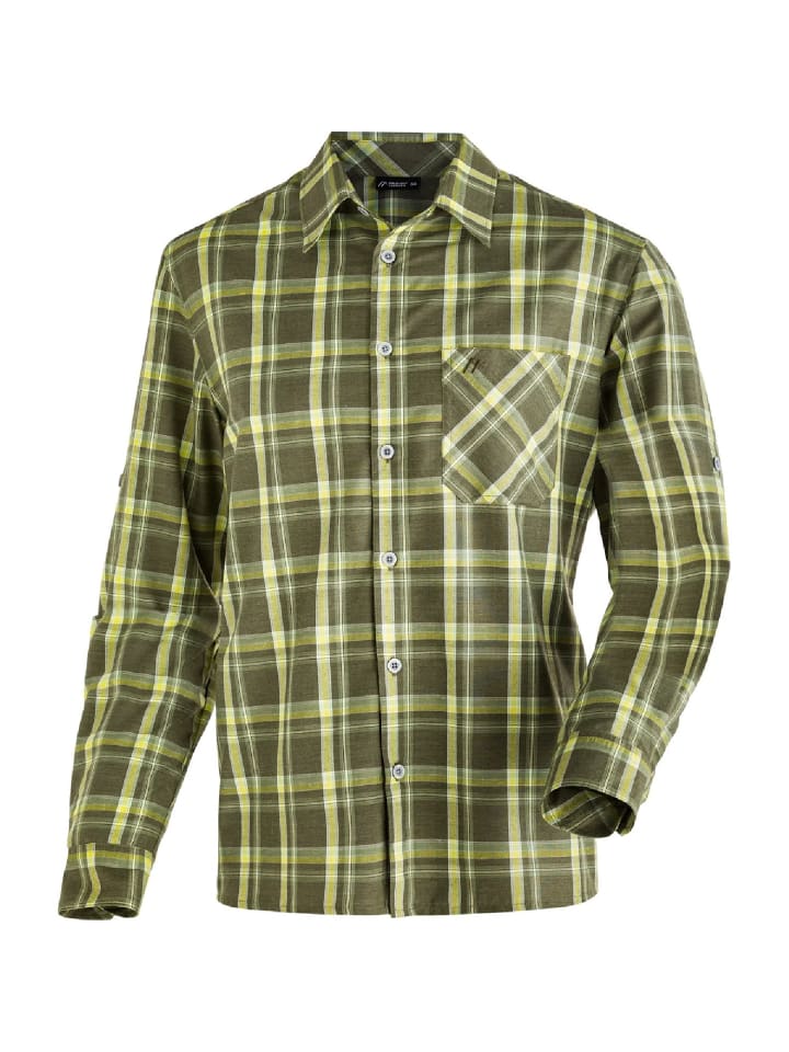 

Рубашка Claas с длинными рукавами в цвете сера/милитари Maier Sports