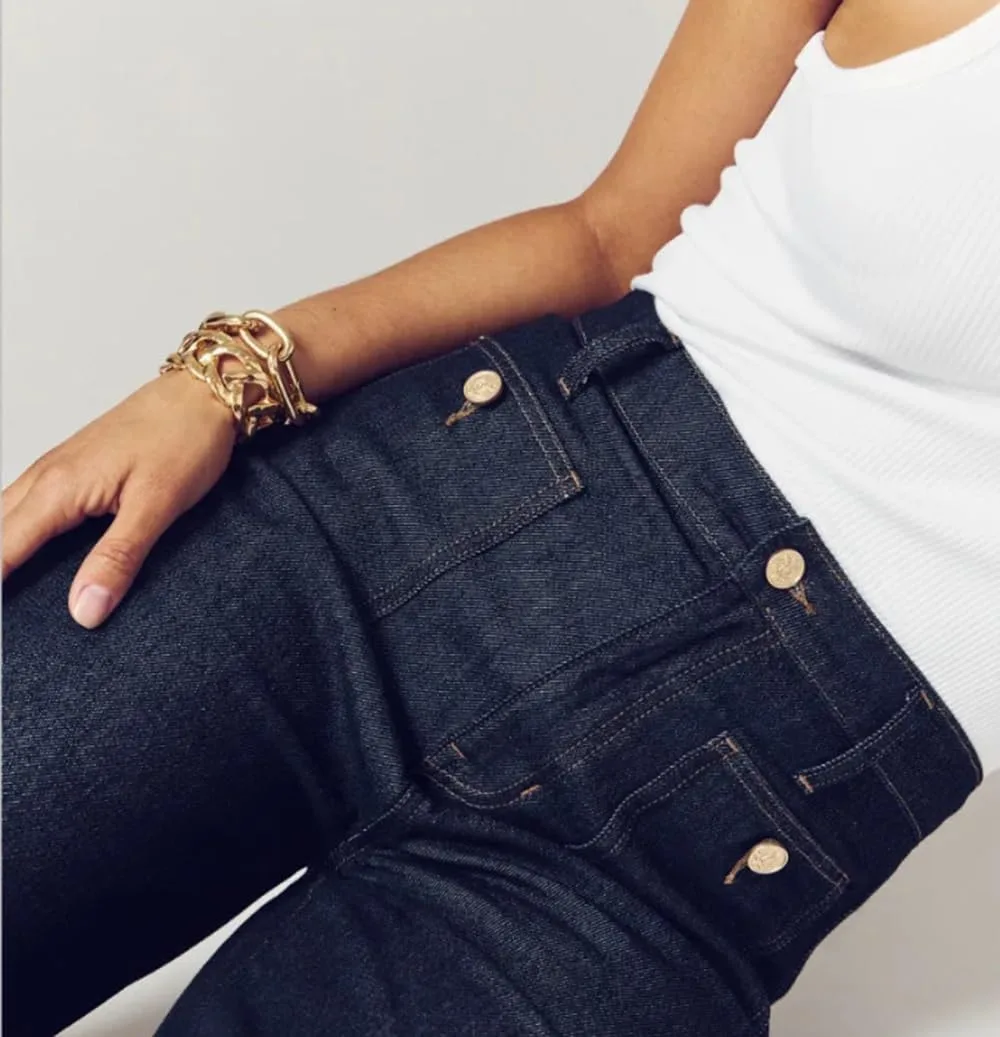 Джинсы женские Wide Leg High Waisted Stretchy Straight Leg — фото 3