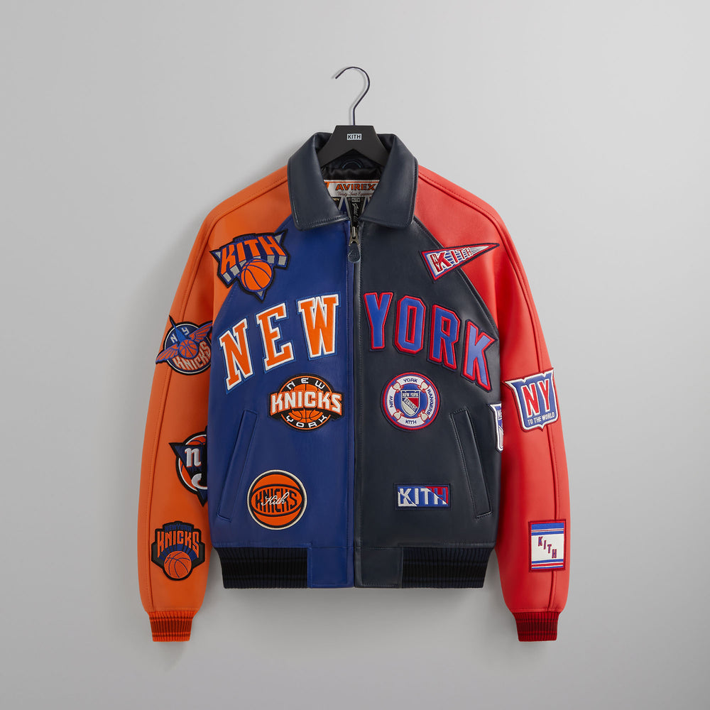 

Куртка Kith & AVIREX for Madison Square Garden Sports Icon Jacket, разноцветный