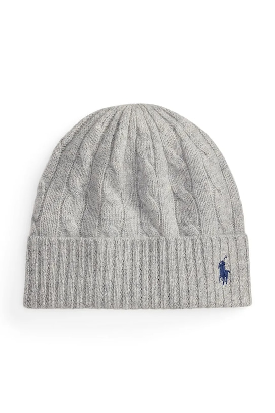 

Шерстяная шапка Polo Ralph Lauren, серый