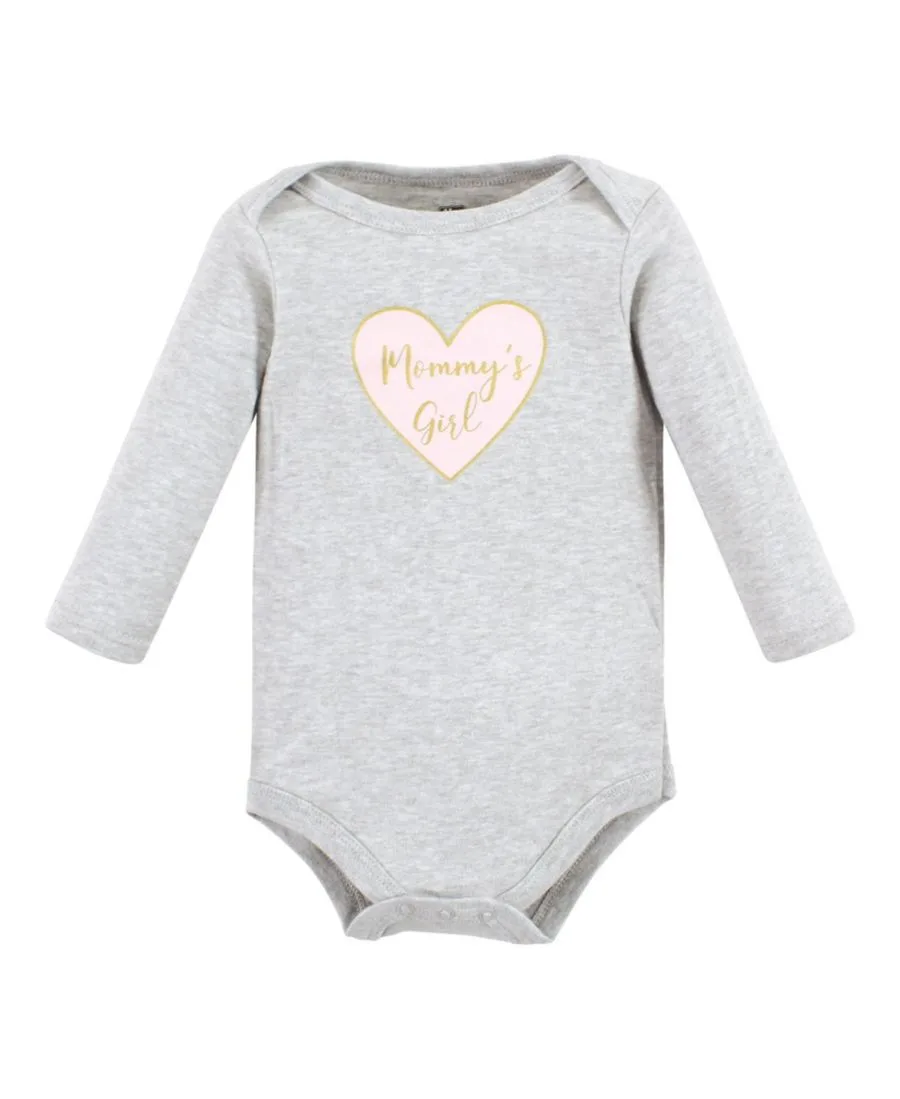 Комплект из 3 хлопковых боди с длинными рукавами Hudson Baby, Girl Mommy 3-Pack — фото 4