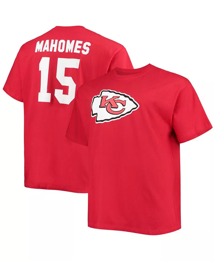 

Мужская футболка с именем и номером игрока Patrick Mahomes Kansas City Chiefs, красная, больших размеров Fanatics