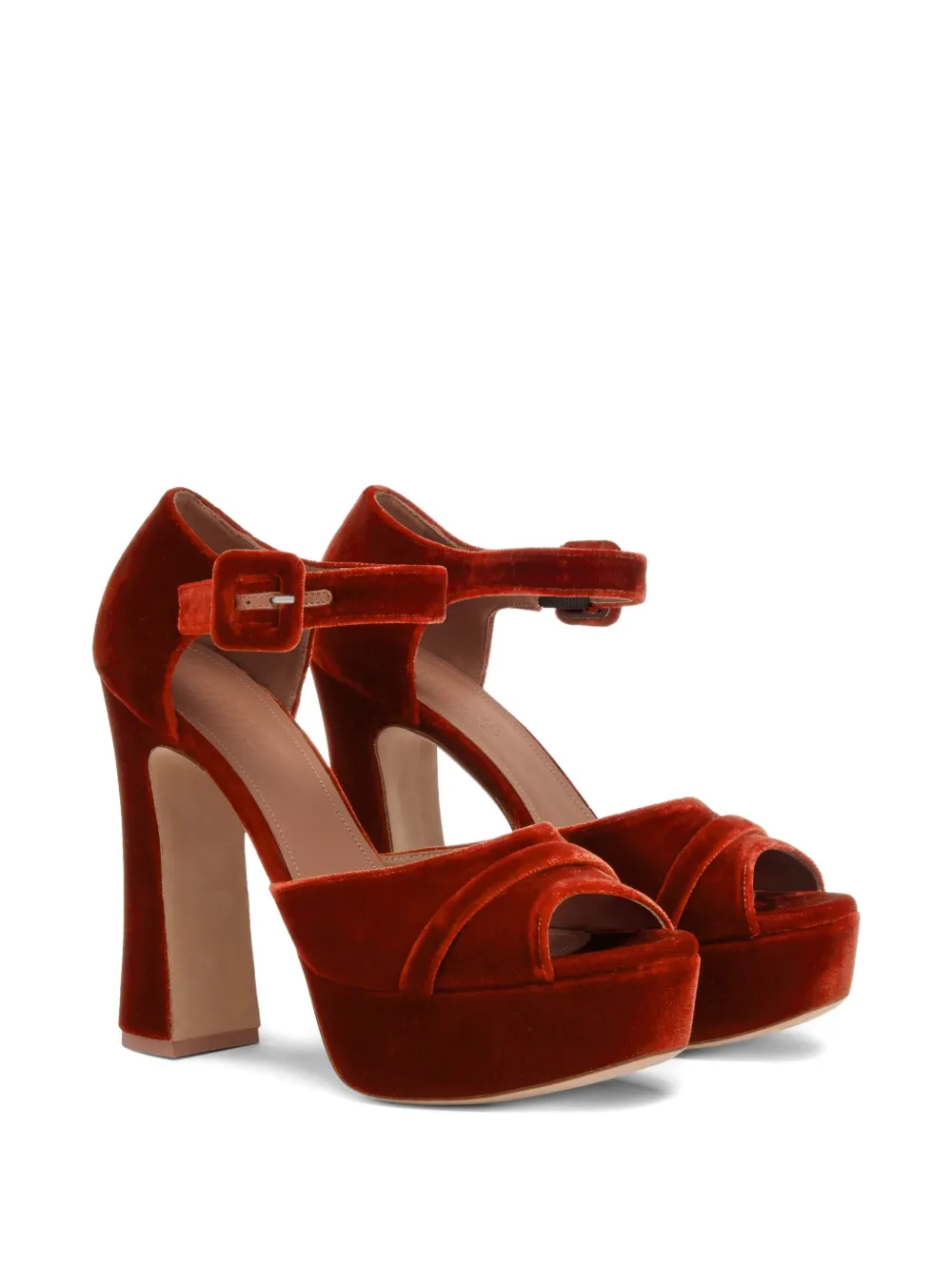 Босоножки Yuri Buckle 125 на платформе Malone Souliers, оранжевый — фото 2