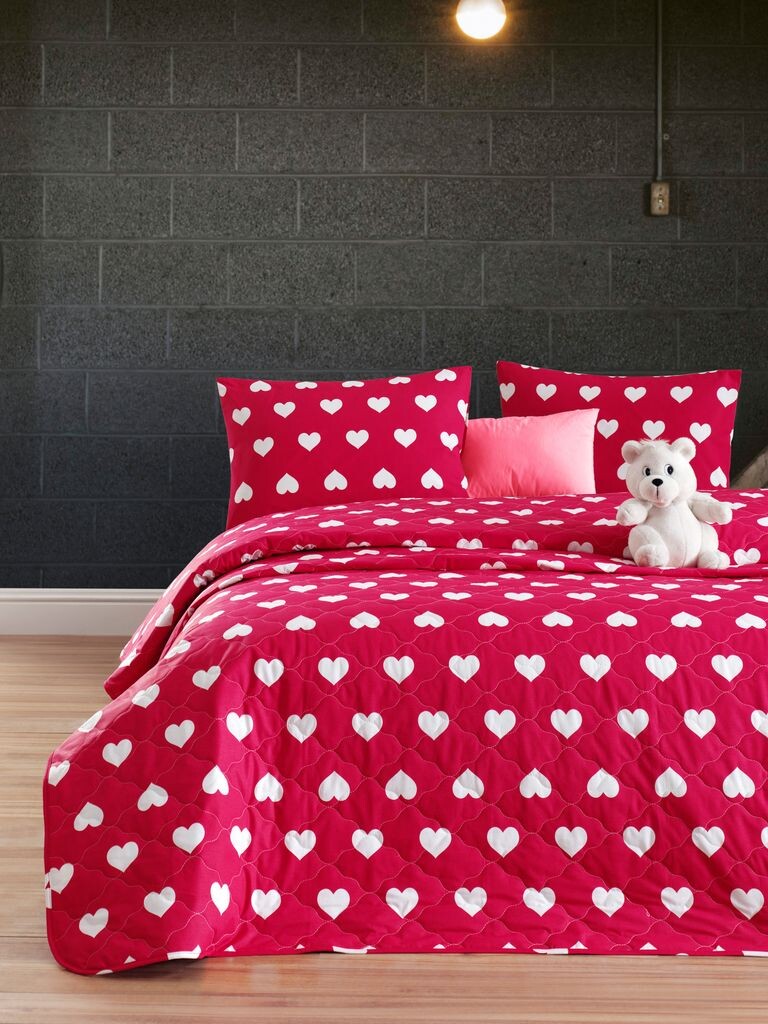 

L'Essentiel Linge de Maison, Chole- MJF8222, красный, белый, покрывала, 100% хлопок ранфорс