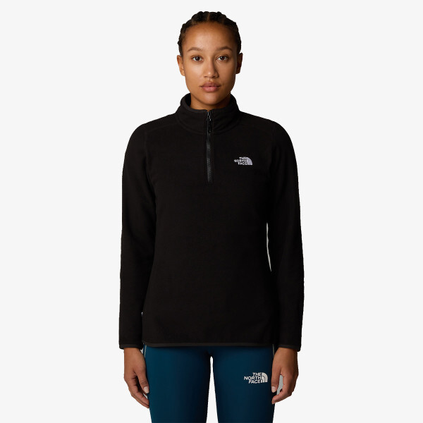 

Толстовка w 100 glacier, молния 1/4 - eu The North Face, черный