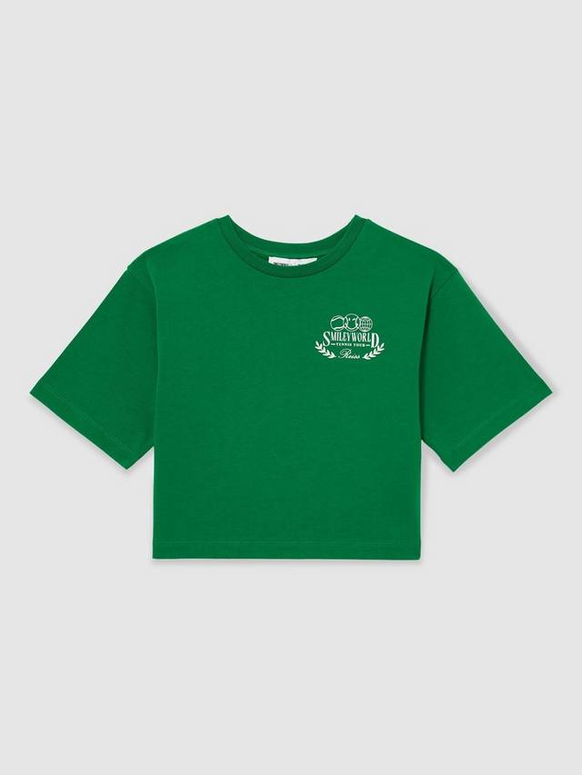 

Детская футболка Boxy с улыбкой Aster Reiss, Green