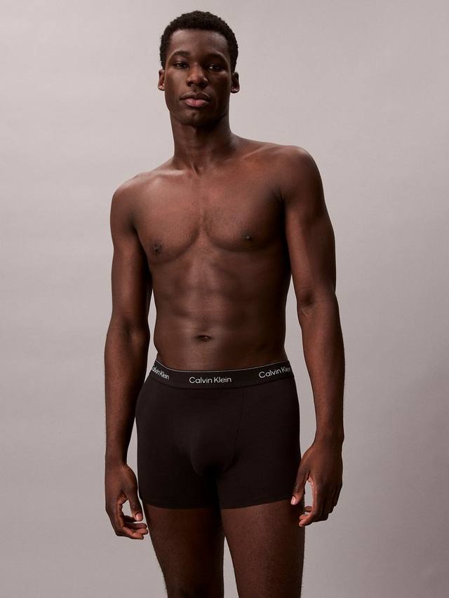 

Хлопковые стрейч трусы Icon с расслабленным кроем и вытачками Calvin Klein, Pack of 3, Black