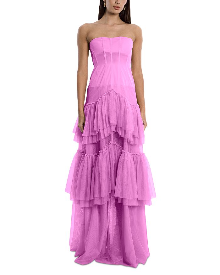 

BCBG Корсетное платье без бретелей BCBGMAXAZRIA, розовый