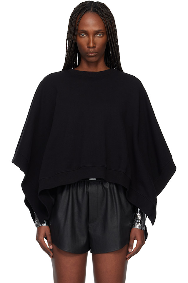 

Неворсовая трикотажная толстовка Mm6 Maison Margiela, черный