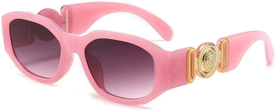 

Солнцезащитные очки прямоугольной формы 2027 года для мужчин и женщин, квадратные солнцезащитные очки для путешествий, винтажные, ретро, ​​UV400 MTZJH, Pink