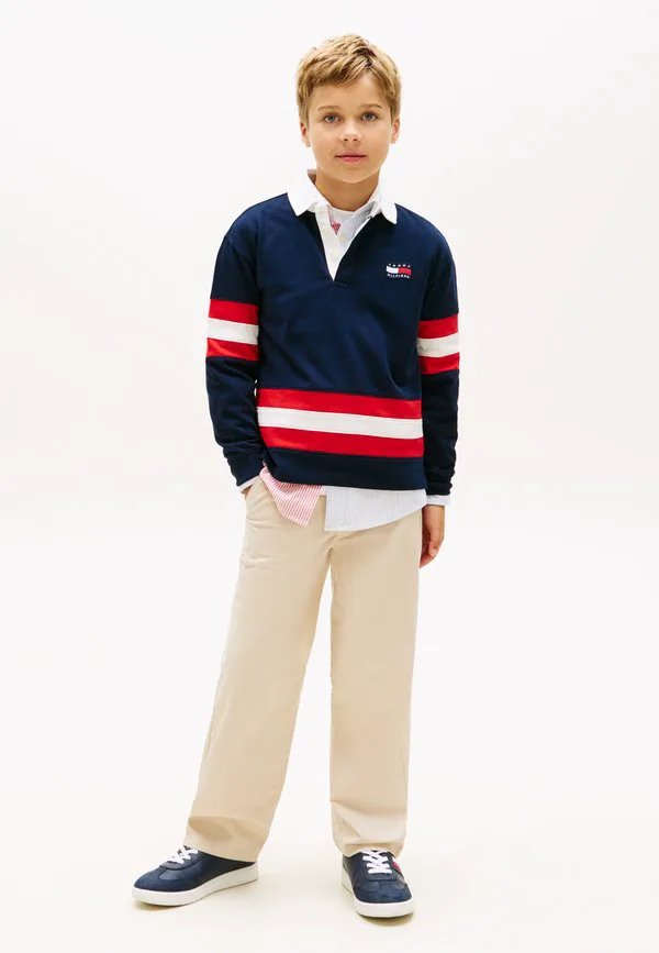 Футболка-Поло с длинными рукавами и графическим рисунком на спине. Tommy Hilfiger, Dark Night Navy — фото 2