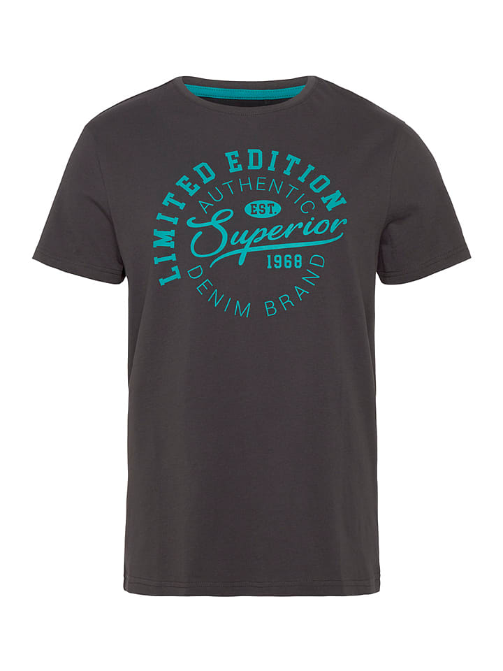 

AJC Рубашка антрацитового/бирюзового цвета