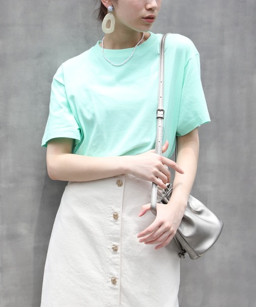 

Футболка с круглым вырезом и коротким рукавом из высококачественного хлопка United Athle, светло-зеленый