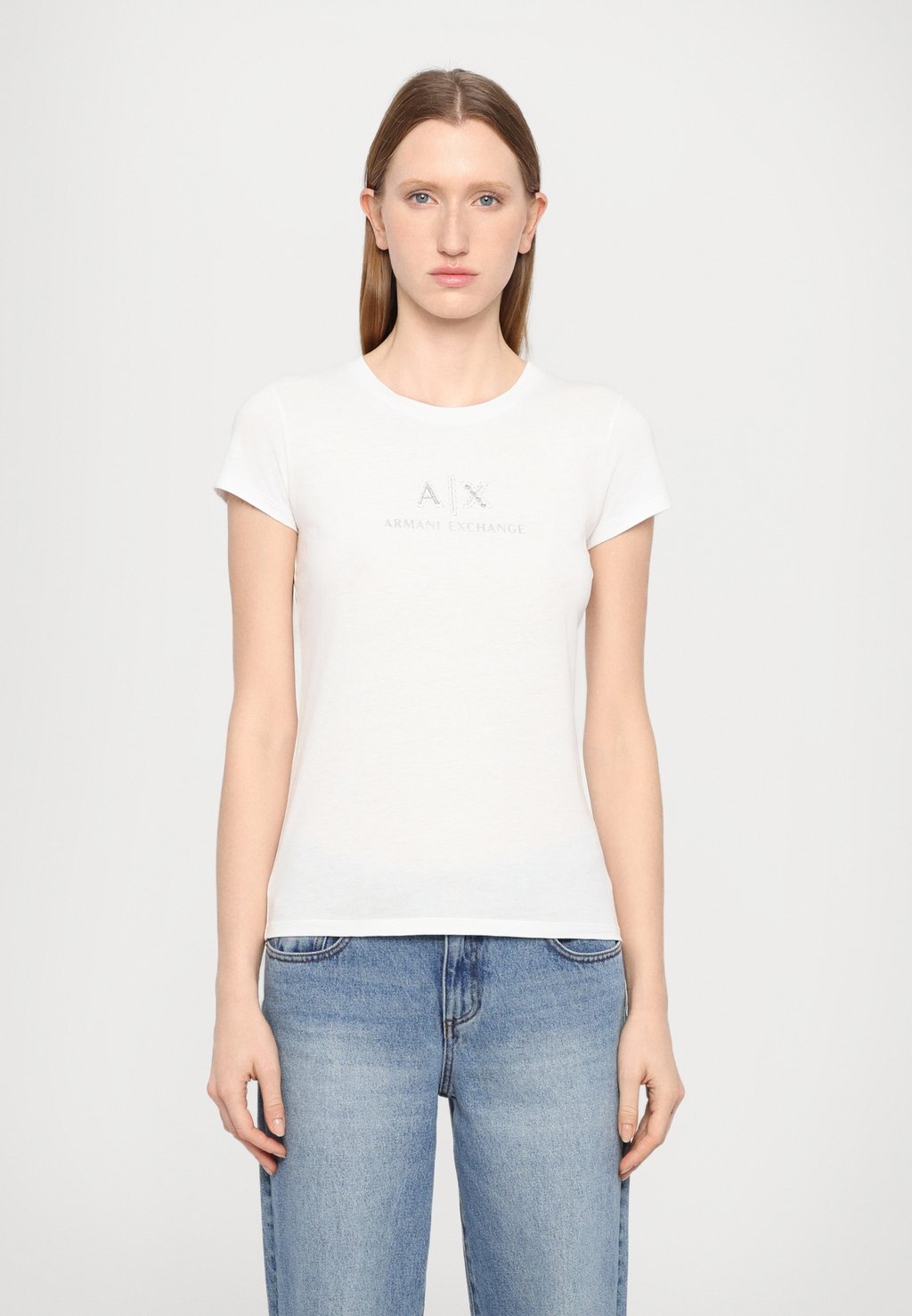 

Футболка с принтом Armani Exchange, белый