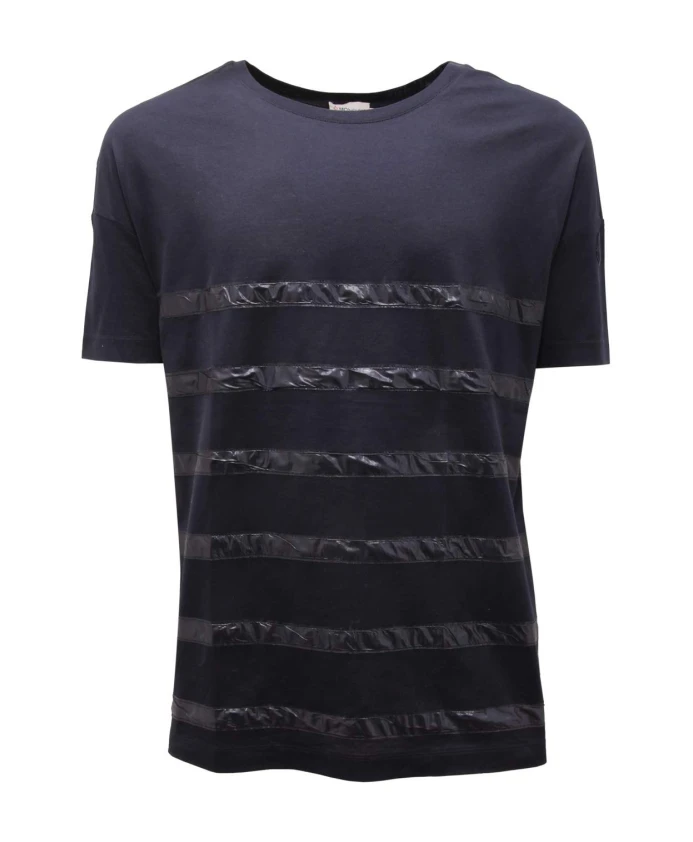 

Стильный вязаный свитер с нейлоновыми вставками Moncler, синий