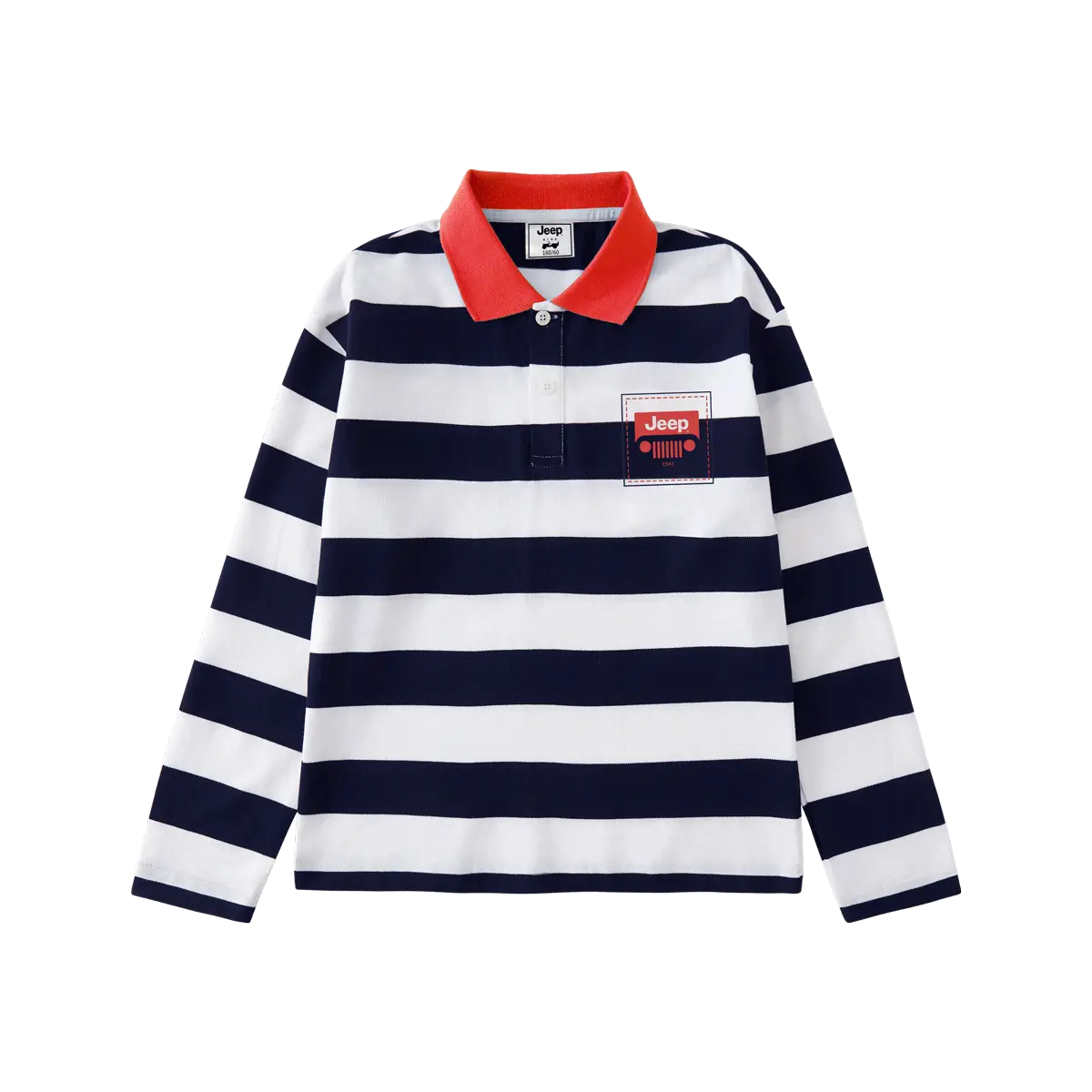 

Футболка с лацканом Grade School Moderate Jeep, синий, белый