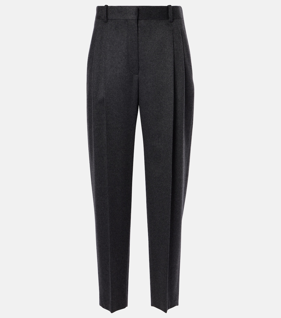 

Прямые брюки Richelle из кашемира The Row, Charcoal Melange