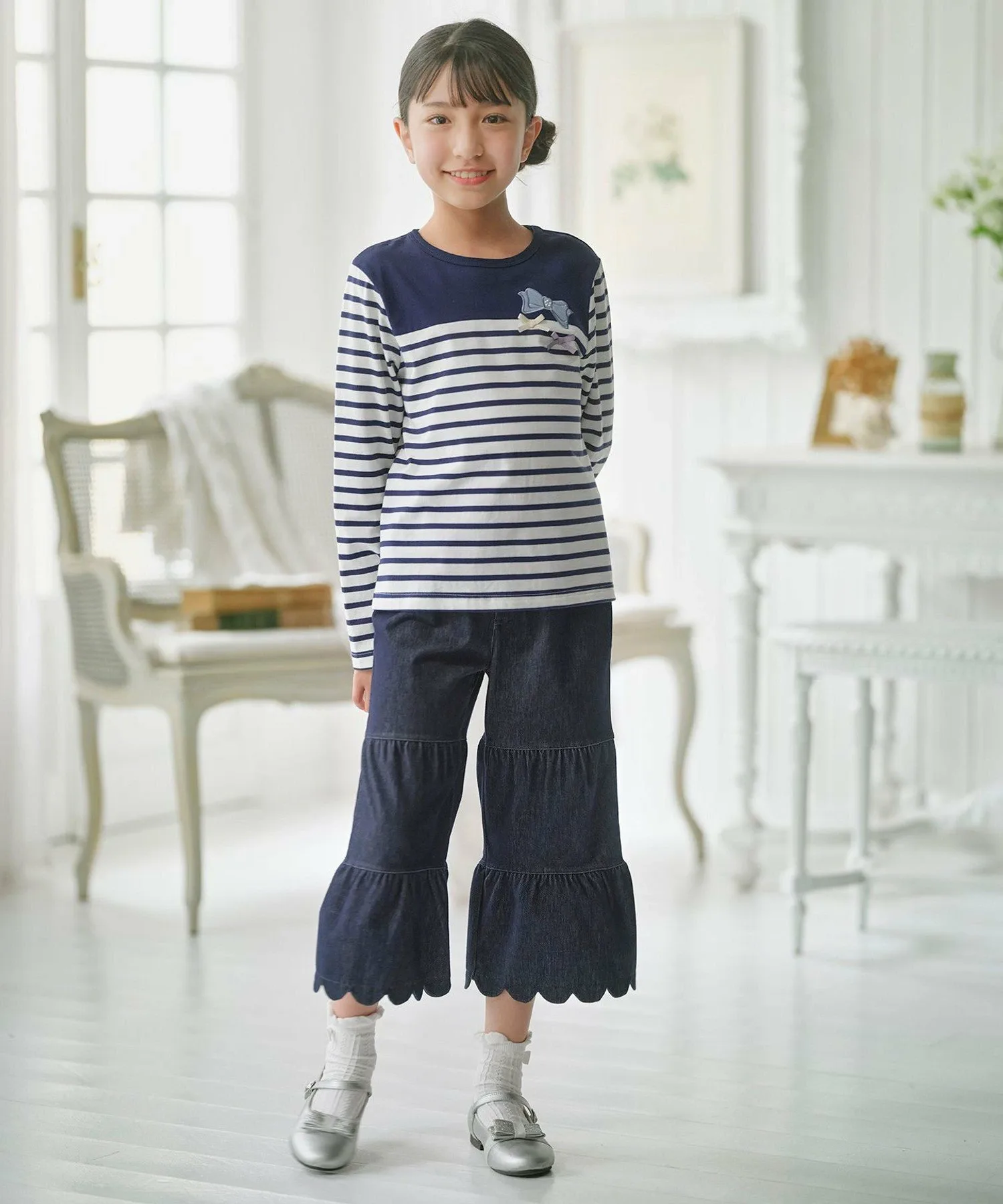 Футболка с ленточной каймой 150-160 см Suite Kids, цвет Navy [175] — фото 2