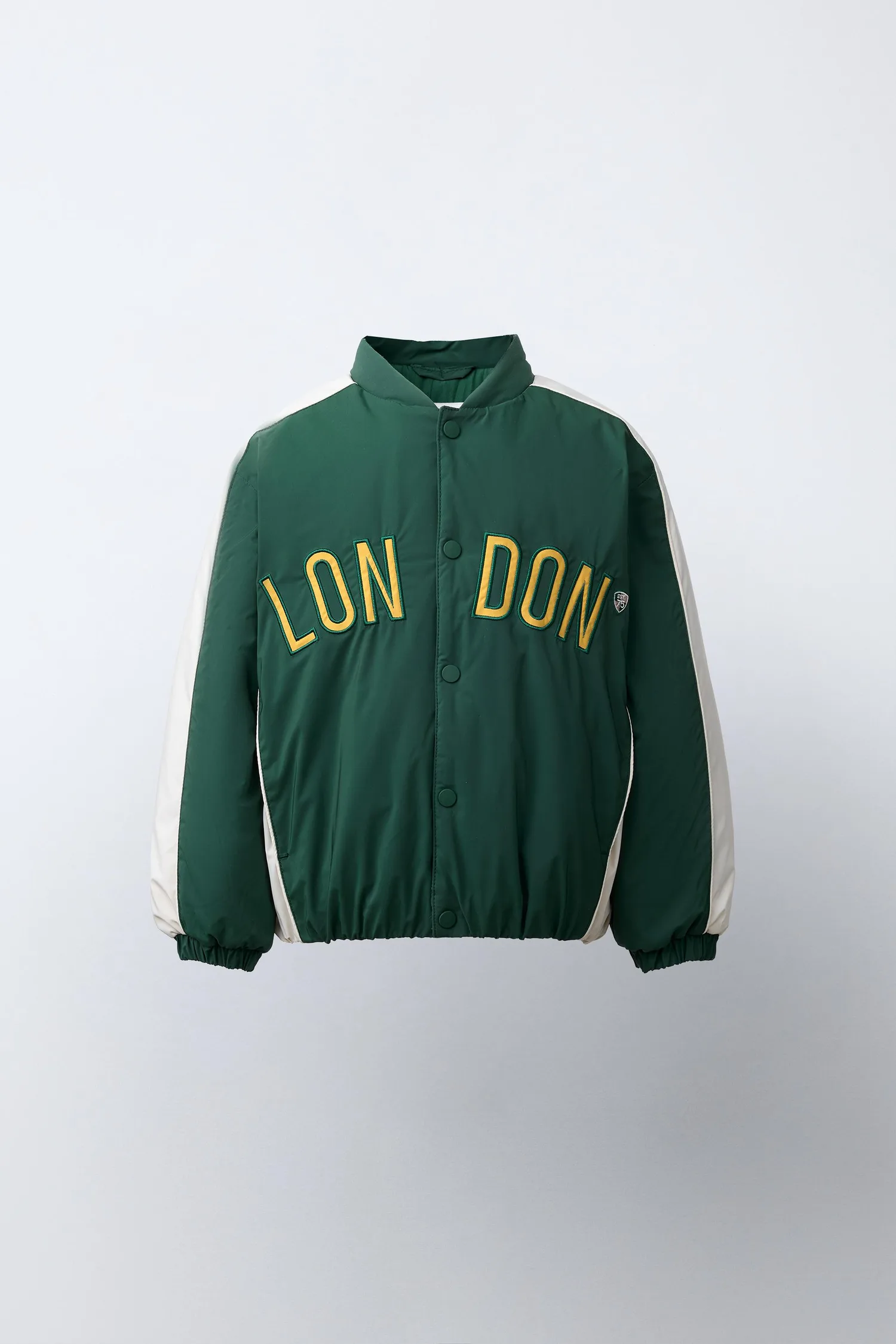 Водоотталкивающая куртка-бомбер со съемным флисовым капюшоном Zara, зеленый — фото 2