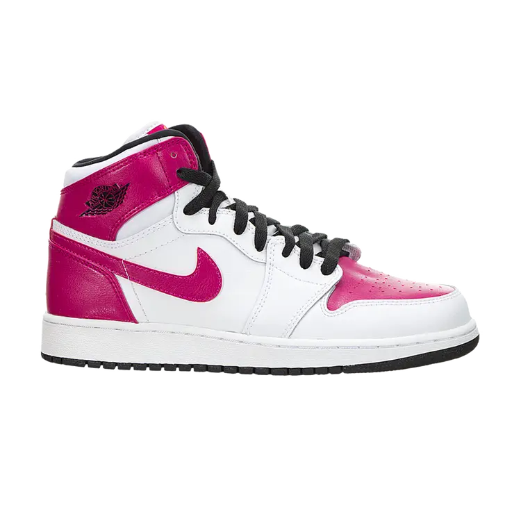 

Кроссовки Air Jordan 1 Retro High GS 'White Sport Fuchsia', белый