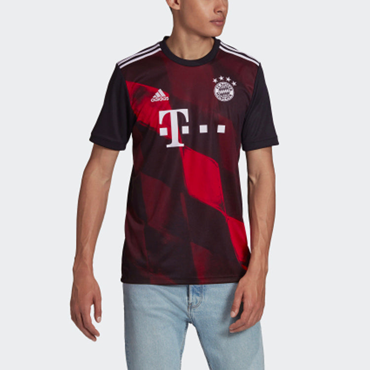 Футболка adidas Soccer/Football Sports Jersey Short Sleeve Bayern Munich Away Fan Edition Couple Style Black, черный — фото 4