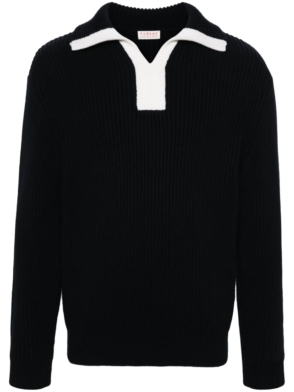 

Джемпер с отложным воротником Fursac, синий