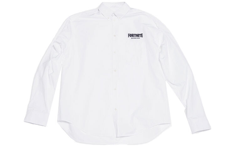 

X FORTNITE©2021 Рубашка большого размера Balenciaga, белый