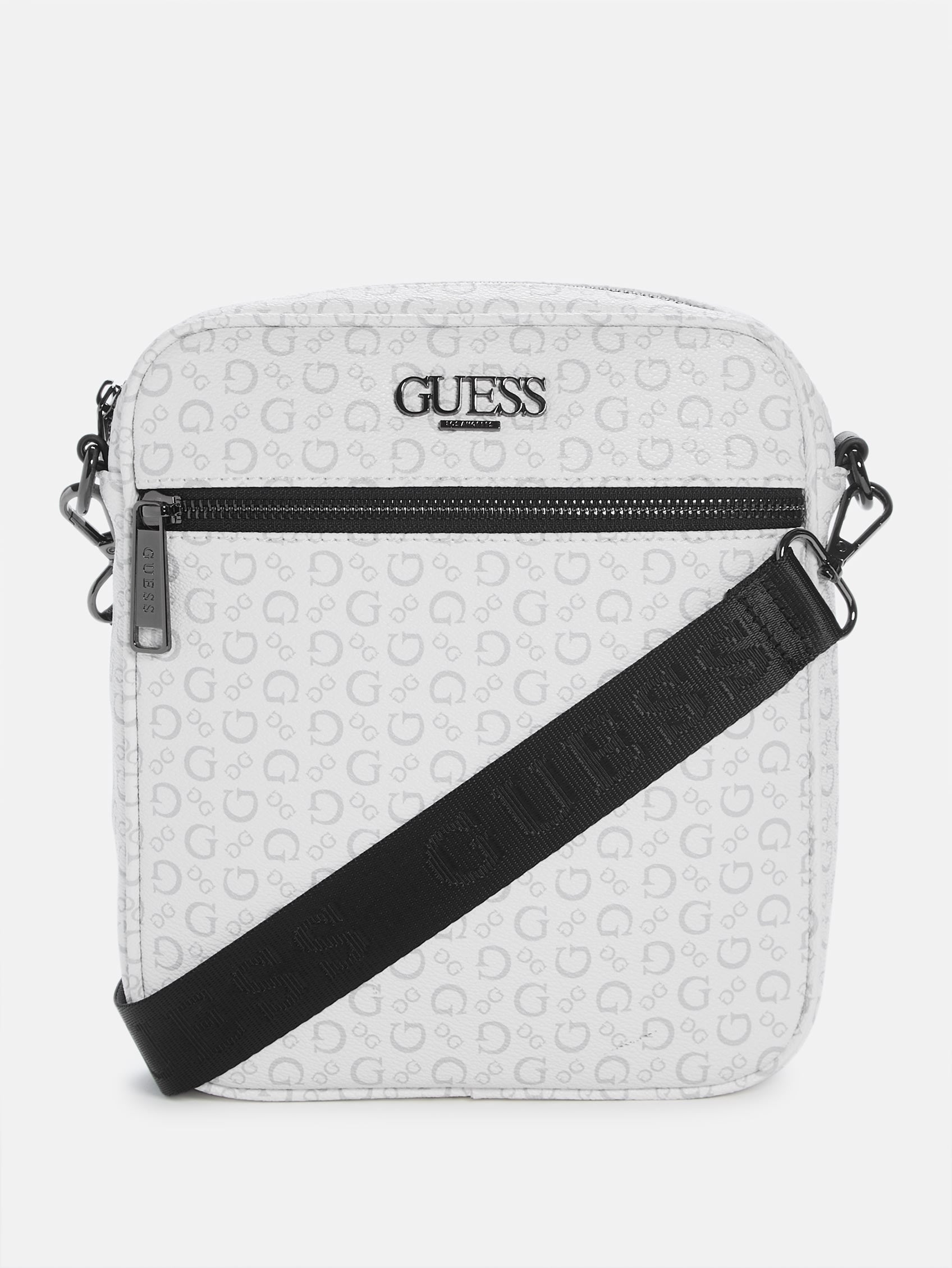 

Сумка-кроссбоди Gio Logo с верхней молнией Guess Factory, белый