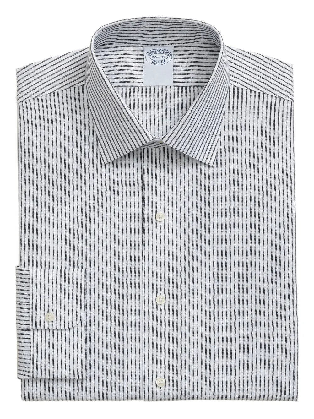 

Твиловая рубашка в полоску Brooks Brothers, черный