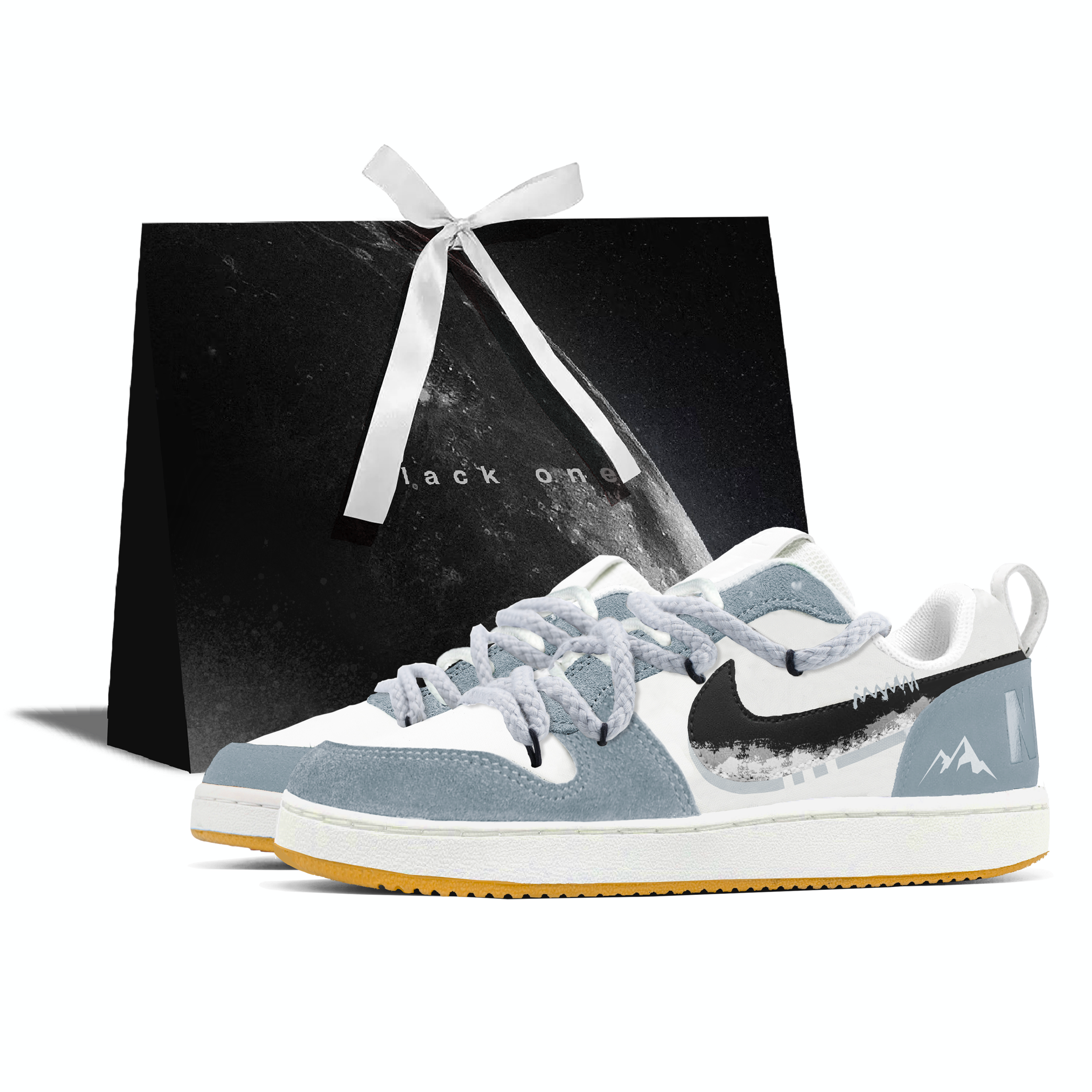 

Nike Court Borough Ice Peak Explorer, устойчивые к истиранию при трении о сумку низкие скейтерские кроссовки мужские blue white