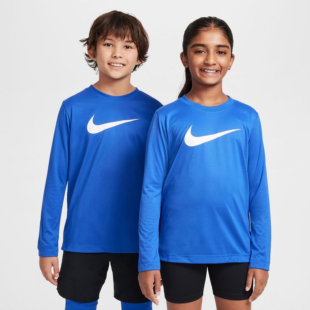 Детская футболка Nike Dri-FIT с длинными рукавами, цвет Royal