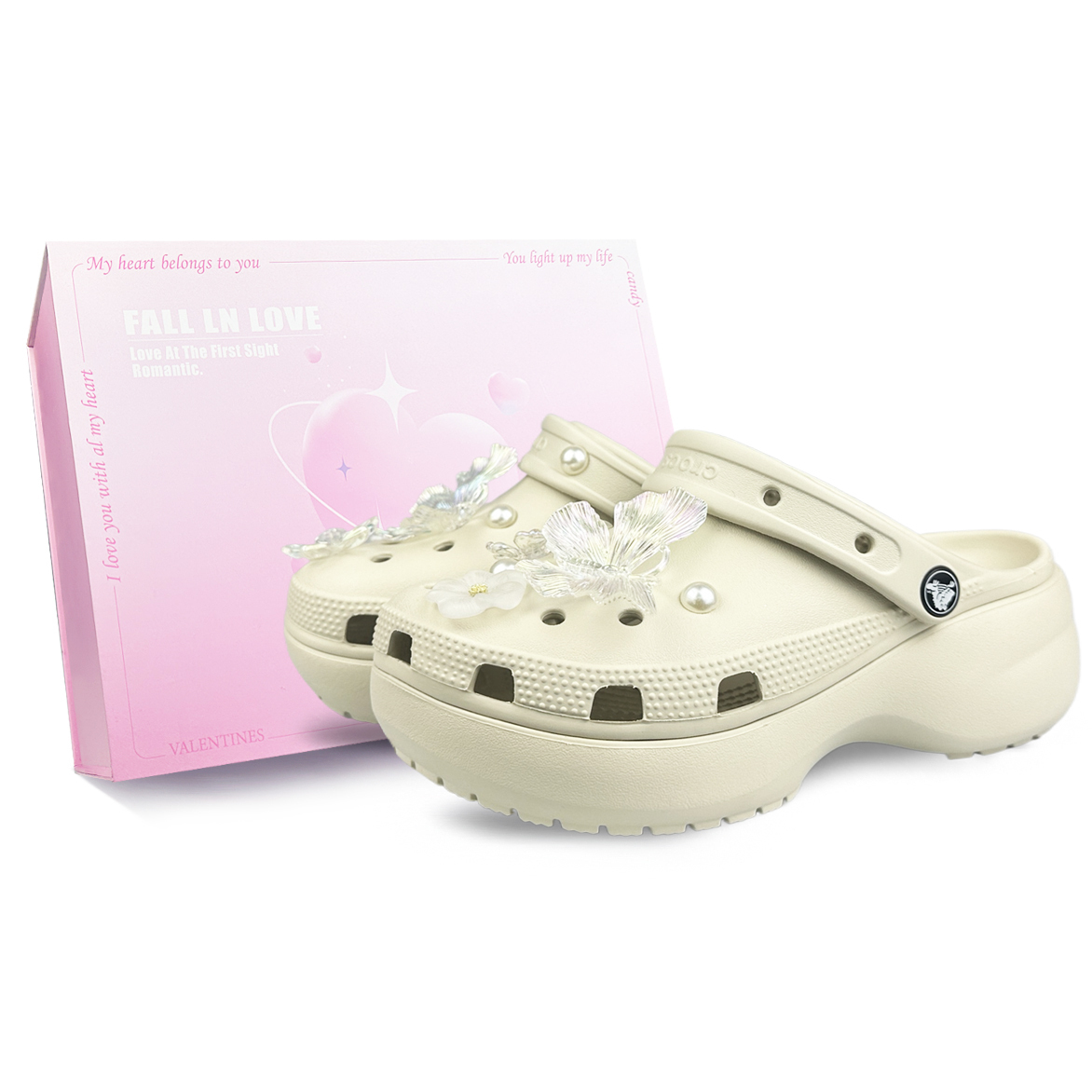 Crocs Классические платформенные клоги Классические платформенные клоги Женские экрю-белые, цвет White