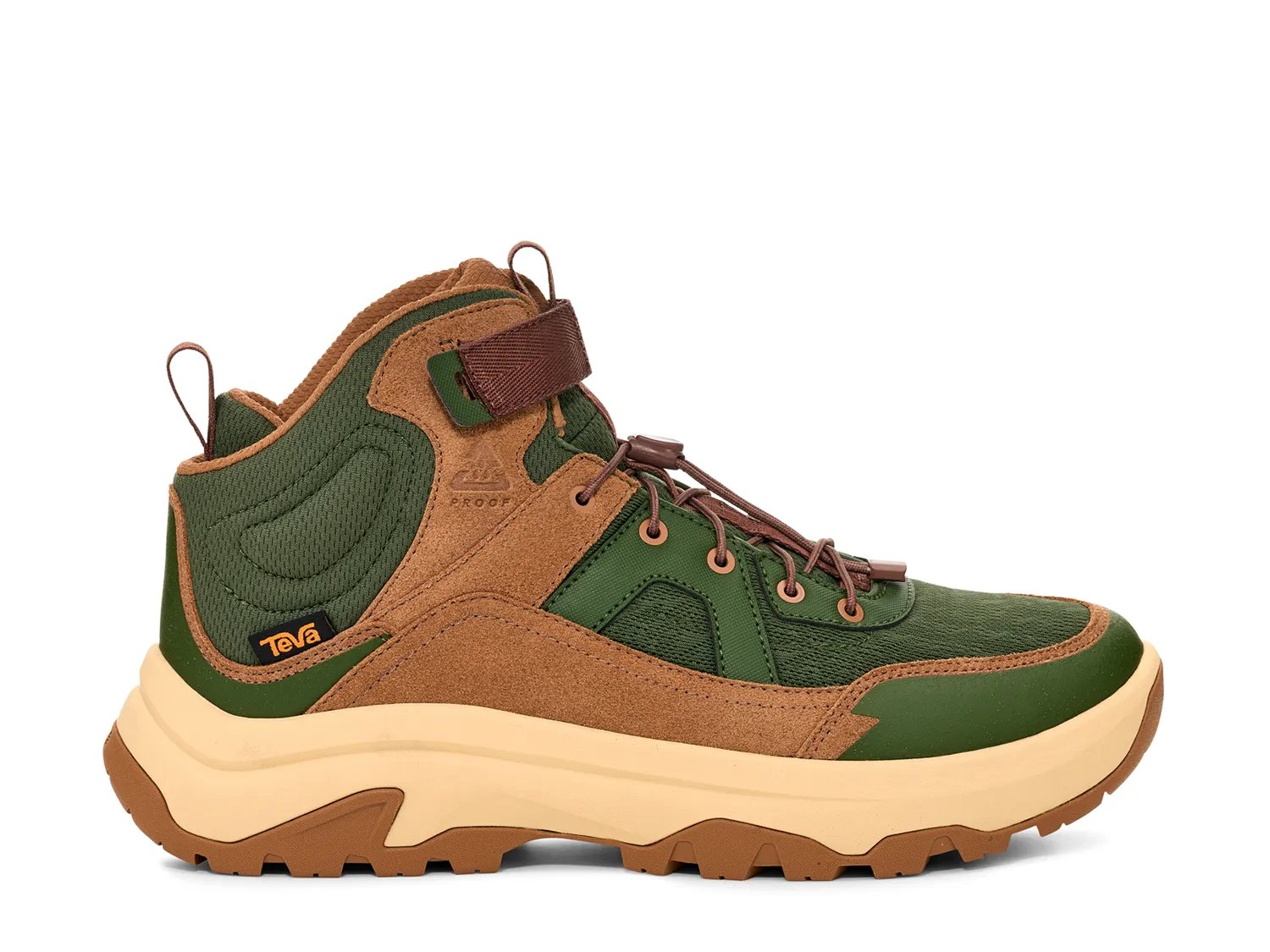 Ботинки Teva Hurricane Daybreaker Waterproof Hiking Boot - Men's, темно-коричневый/зеленый — фото 2