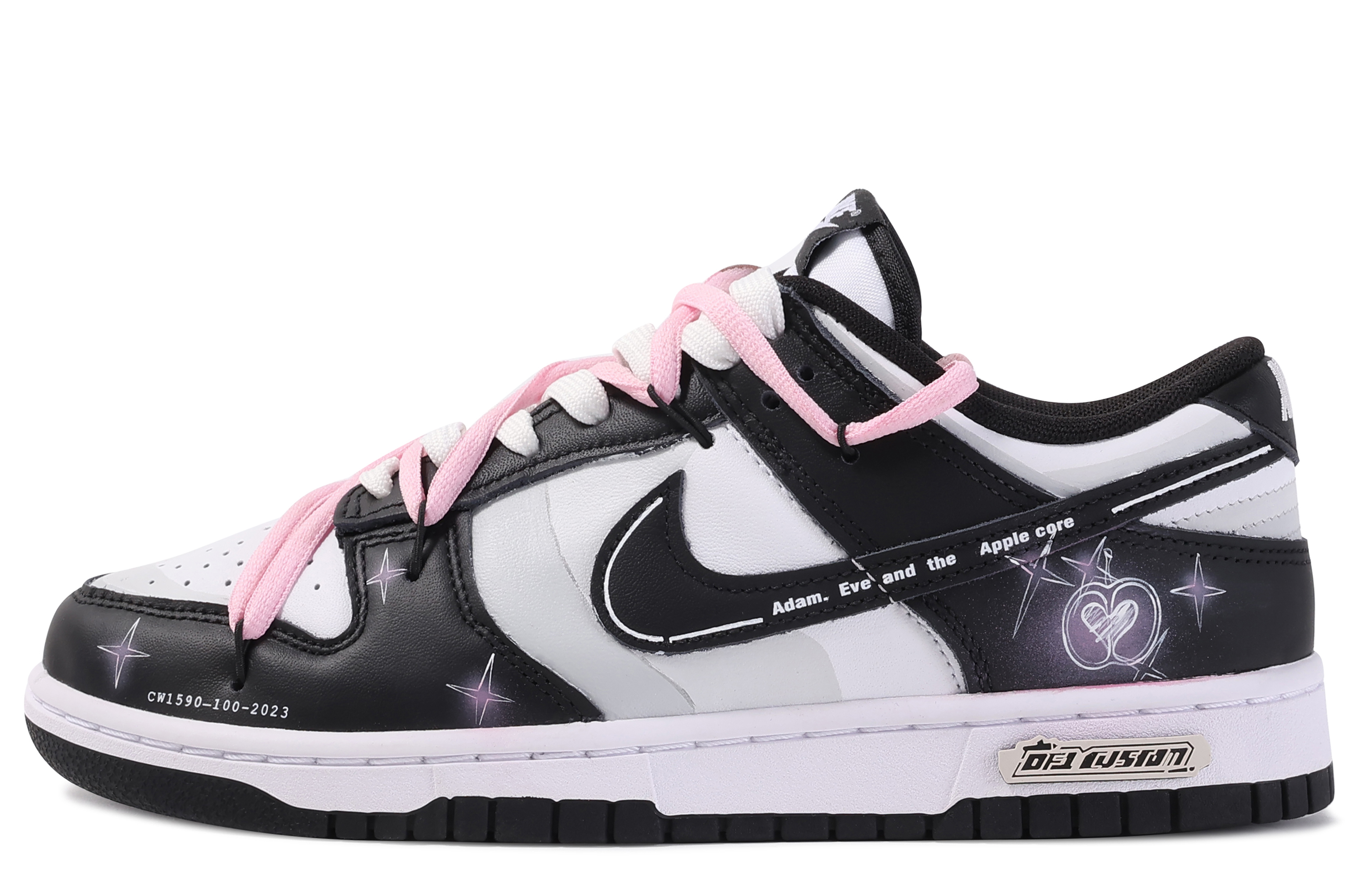 

Кроссовки Nike Dunk Skateboard Shoes Women's Low-Top Black White Pink