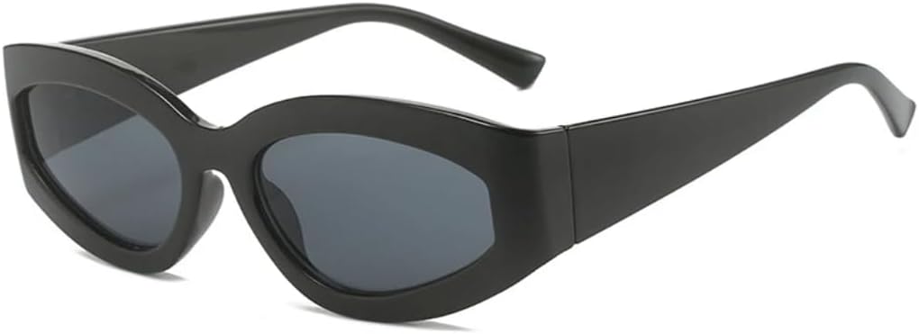 

Солнцезащитные очки «кошачий глаз» для женщин с градиентными зеркальными линзами, защита от УФ-излучения UV400, ретро-стиль, овальные линзы. Модные мужские солнцезащитные очки UATXTAU, Black Gray