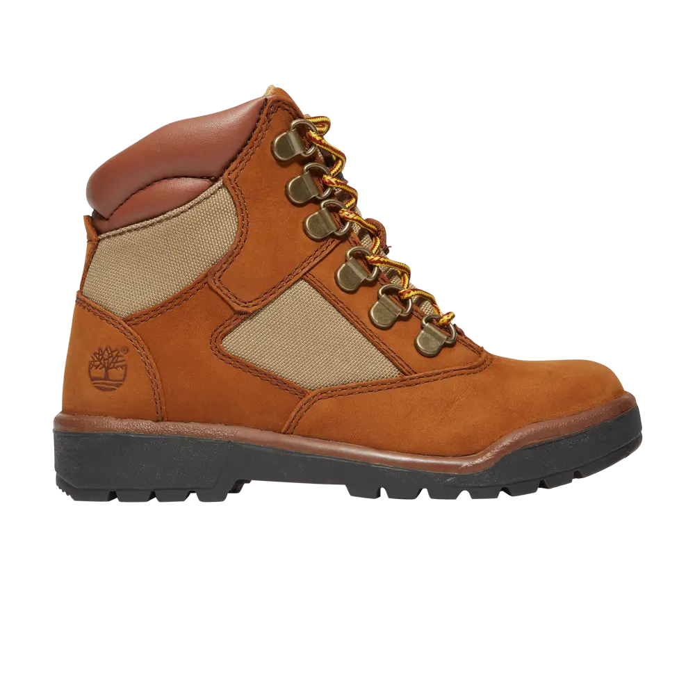 Ботинки детские Timberland Field 6 Inch, нубук, коричневый