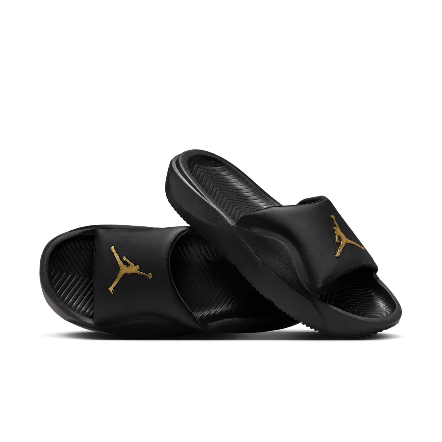 Шлепанцы Air Jordan Franchise Slides 'Black Metallic Gold' — фото 3