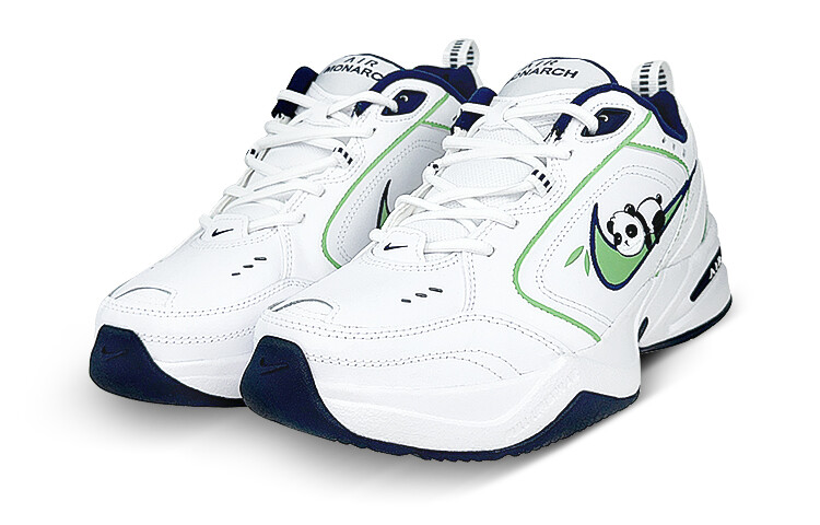 

Кастомизированные кроссовки Nike Air Monarch 4 Chunky Sneakers Unisex, белый/зеленый