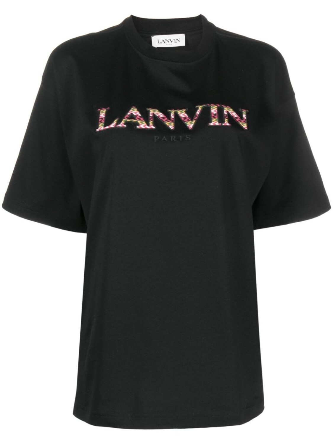 

Lanvin футболка с вышитым логотипом, черный