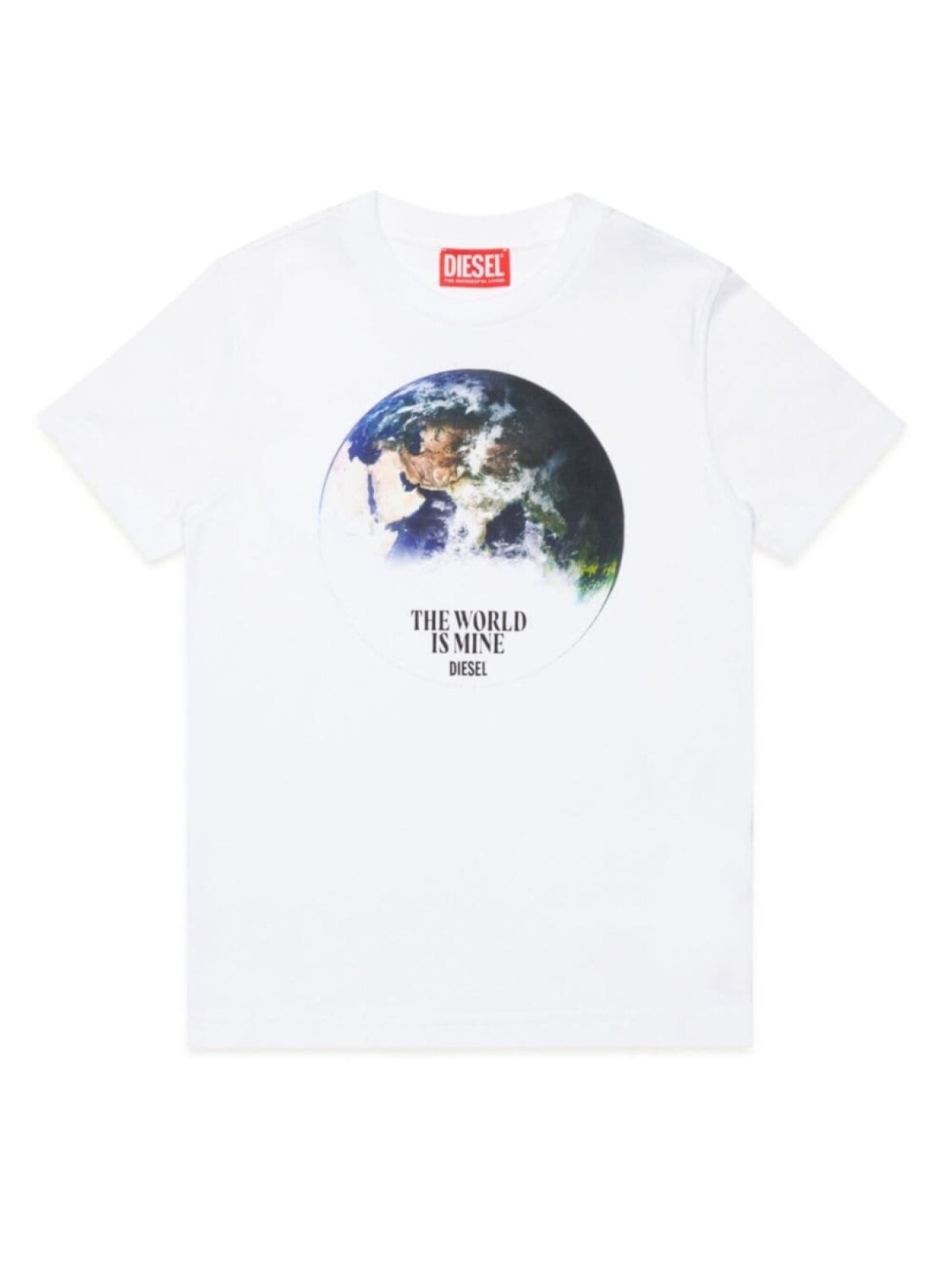 

Diesel Kids футболка с принтом Earth, белый