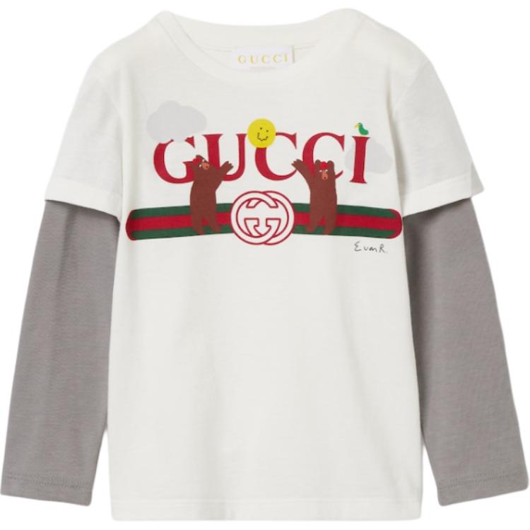 

Футболка SS26 для младенцев и малышей Gucci, белый