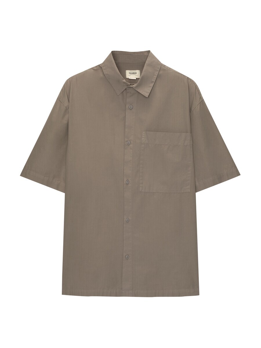 

Комфортная рубашка Pull&Bear, цвет Muddy Colored