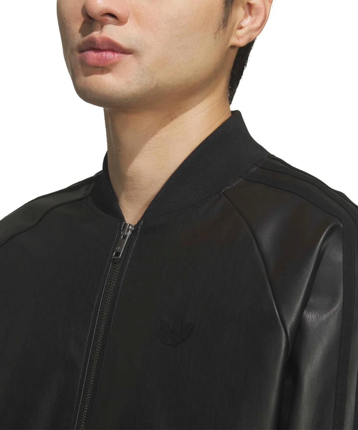 Куртка adidas Superstar Pleather Track Top, чёрный — фото 3
