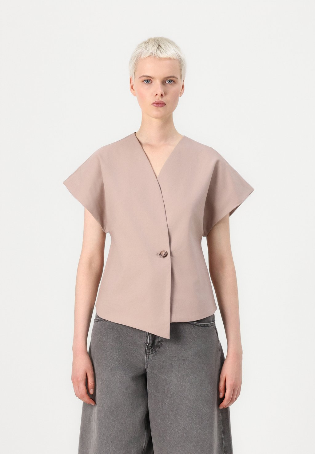 

Жилет PCFAMI V NECK Pieces, бежевый