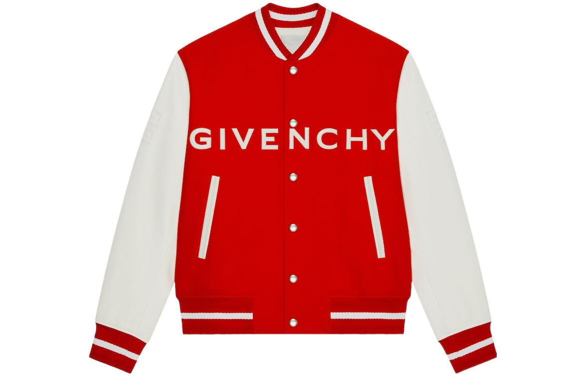 

Givenchy Кожаная куртка варсити, Red