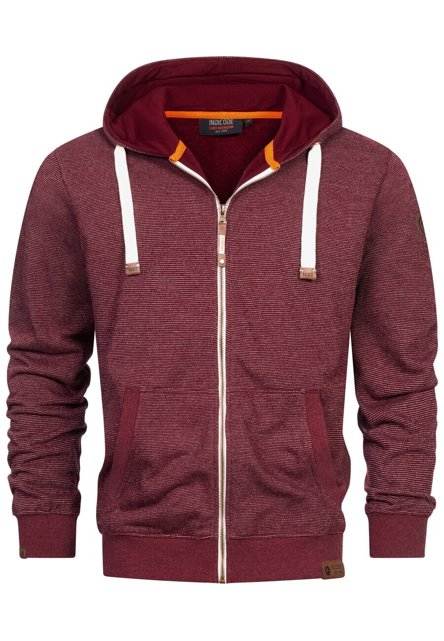 

Толстовка с капюшоном на молнии INDICODE JEANS Zip-Up Hoodie Baustian, красный