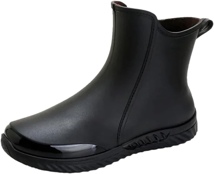 

Мужские короткие резиновые сапоги Wjnvfioo, противоскользящие, низкие, для улицы и мойки автомобилей, водонепроницаемые, черный