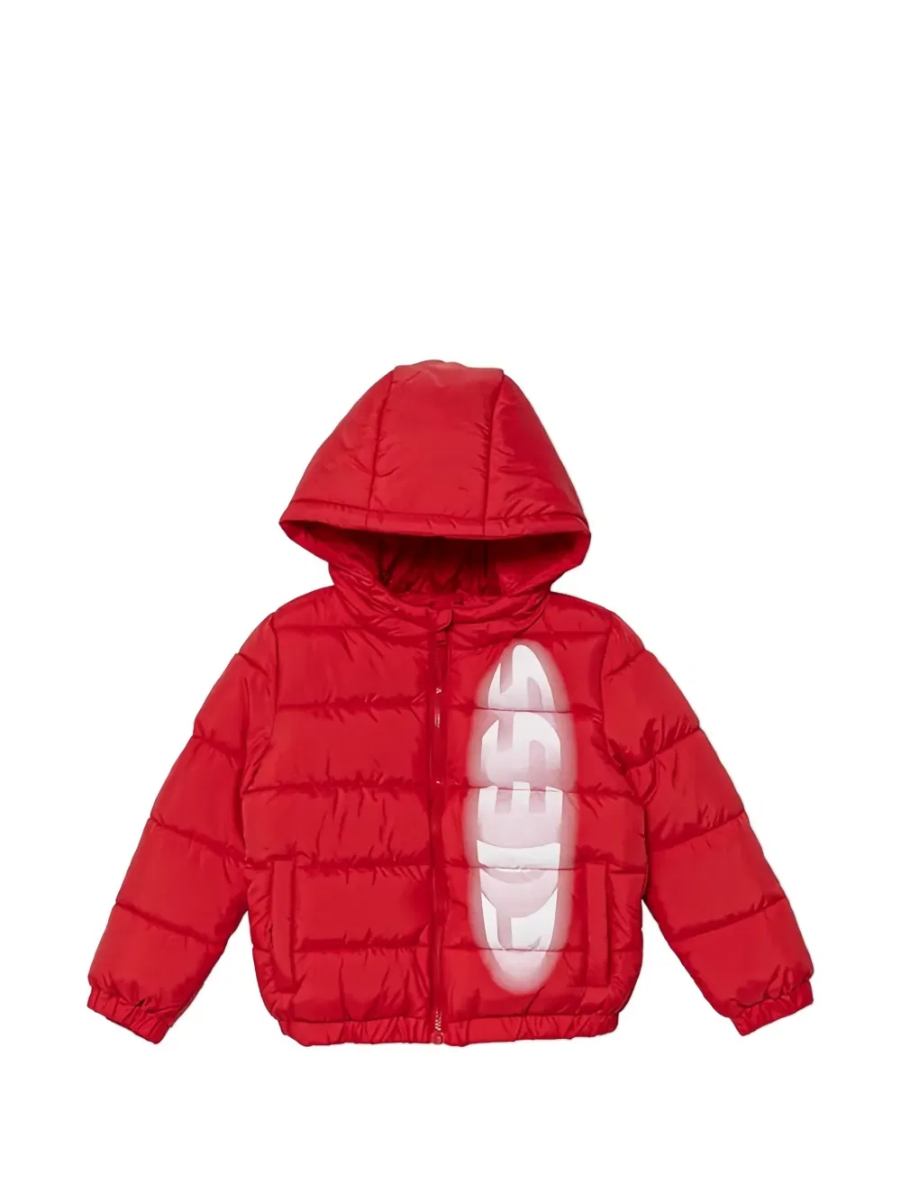 Стеганая куртка с капюшоном Guess Kids, красный