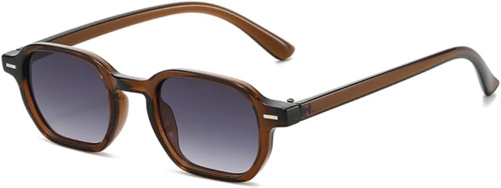 

Модные квадратные солнцезащитные очки конфетных цветов для женщин, защита от УФ-излучения UV400, винтажные заклепки, для мужчин, градиентный леопардовый принт TVTBBVV, Olive Brown Grey